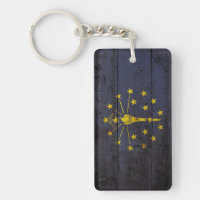 Indiana-Staats-Flagge auf altem hölzernem Korn
