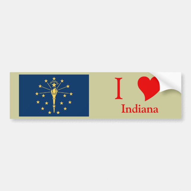 Indiana-Staats-Flagge Autoaufkleber (Vorne)