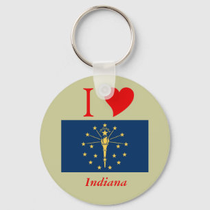 Indiana-Staats-Flagge Schlüsselanhänger