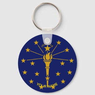 Indiana-Staats-Flaggen-Schlüsselanhänger Schlüsselanhänger