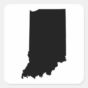 Indiana-Staats-Kontur Quadratischer Aufkleber