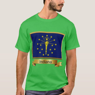 Indiana Staatsflagge Aufkleber1 T-Shirt