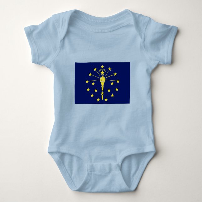Indiana-Staatsflagge Baby Strampler (Vorderseite)