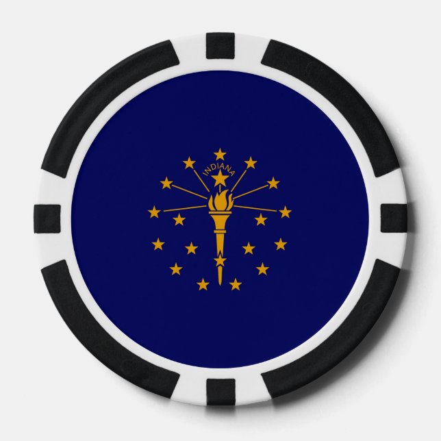 Indiana State Flag Design Pokerchips (Vorderseite)