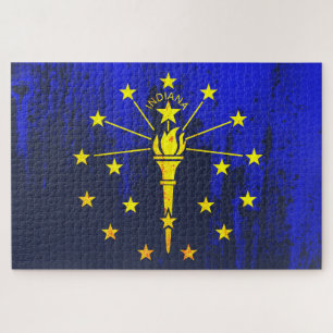 Indiana State Flag Grunge