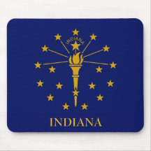INDIANA State Flag Mouse Pad Text anpassen