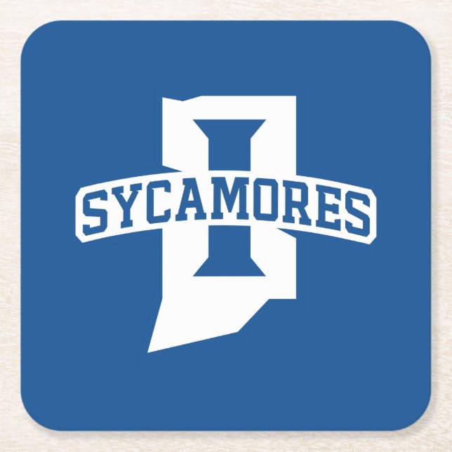 Indiana State University Sycamores Rechteckiger Pappuntersetzer (Vorderseite)