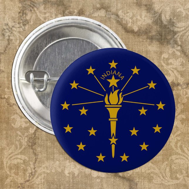 Indiana-Taste, patriotische Indiana-Flag-Mode Button (Von Creator hochgeladen)
