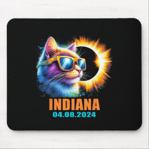 Indiana Total Solar Eclipse 2024 Cat Solar Eclipse Mousepad