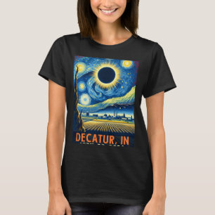 Indiana Total Solar Eclipse 2024 Starry Night T-Shirt