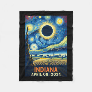 Indiana Total Solar Eclipse 2024 Starry Night Van Fleecedecke