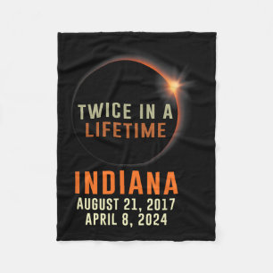 Indiana Total Solar Eclipse zweimal im Leben 20 Fleecedecke