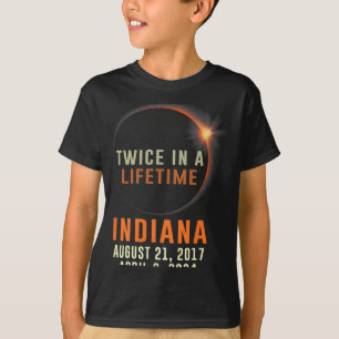 Indiana Total Solar Eclipse zweimal im Leben 20 T-Shirt
