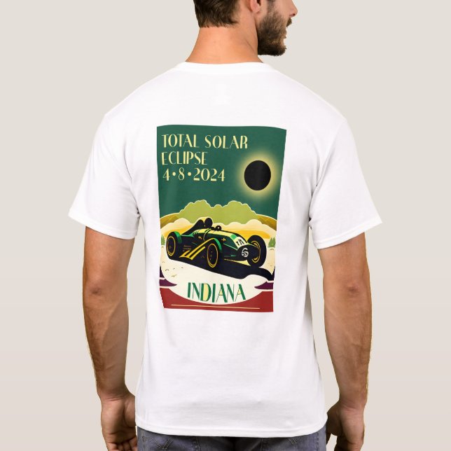 Indiana Travel Poster Eclipse T-Shirt (Rückseite)