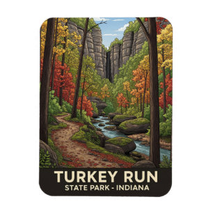 Indiana Turkey Run Staat Park Travel Magnet