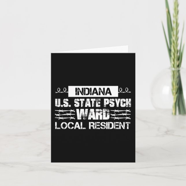 Indiana U.S Inmate Psych Ward Landkreis Staat Jail Karte (Vorderseite)
