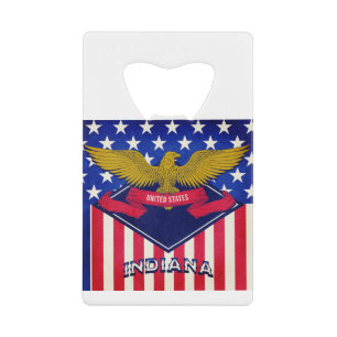 Indiana USA Flag Geldbeutel Flaschenöffner