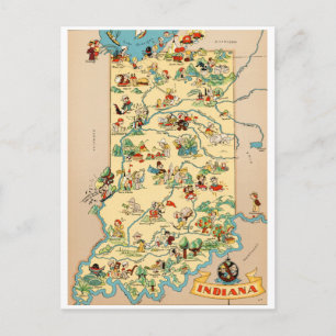 Indiana Vintage Karte