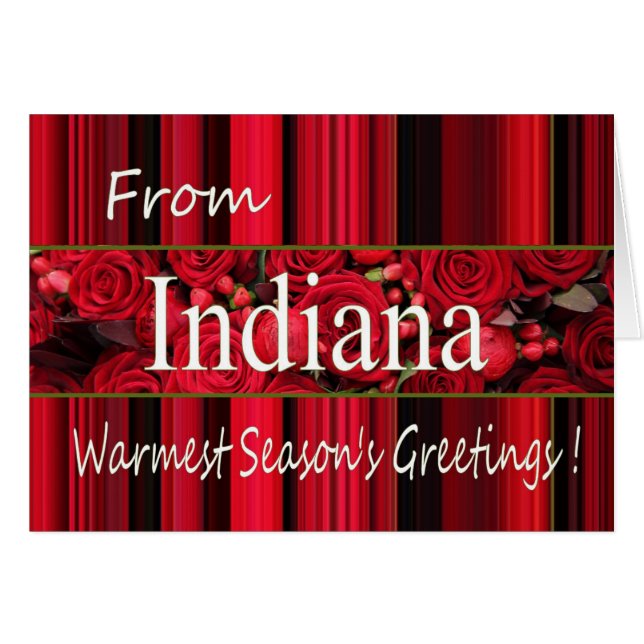 Indiana Weihnachtskarte, Staat spezifisch (Vorderseite (Horizontal))