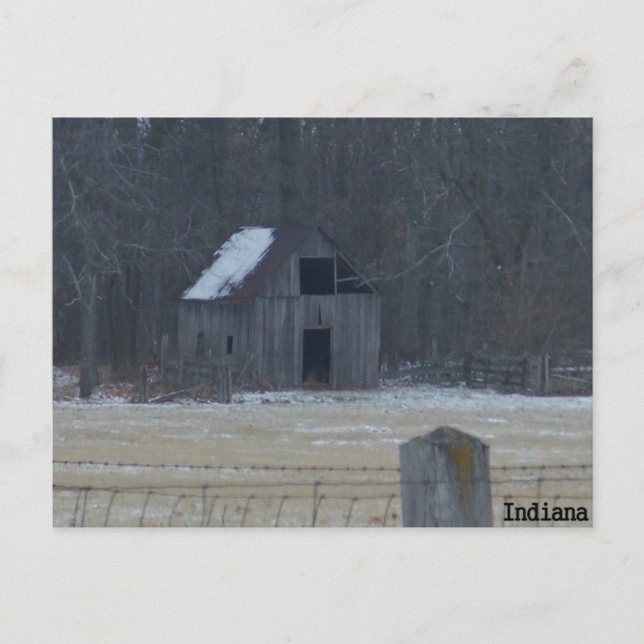 Indiana Winter Postkarte (Vorderseite)
