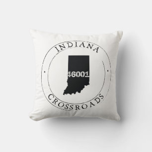 Indiana zip Code Pillow Staat Form Kissen
