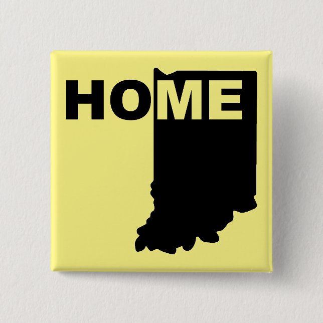 Indiana Zuhause aus Staat Button Abzeichen Button (Vorderseite)