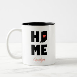 Indiana Zuhause Personalisiert Zweifarbige Tasse