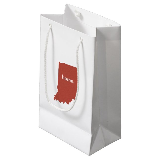 Indiana-Zuhause-Silhouette-Staatskarte Kleine Geschenktüte (Vorderseite Schrägansicht)