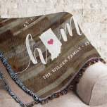 Indiana Zuhause Staat Personalisierter Holzschau Decke<br><div class="desc">Zeigen Sie Zuhause-Staatsstolz mit diesem niedlichen rustikalen Imitat Holzplankendecke mit "Zuhause" in weißer Kalligrafie-Schrift mit einer Silhouette des Staat von Indiana, stehend für den Buchstaben "O". Eine rosa Herzillustrierung in der Staat-Karte vervollständigt das Design; Sie können die Herzposition in Ihrer Zuhause-Stadt ändern, indem Sie das Design-Tool öffnen und die Herzform...</div>