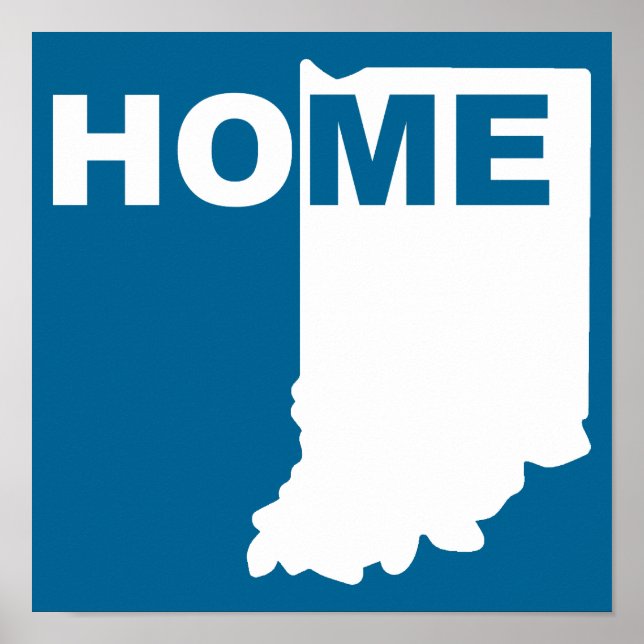 Indiana Zuhause weg vom Staat-Poster-Zeichen Poster (Vorne)