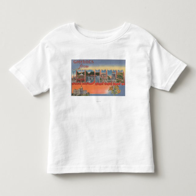 IndianaLarge Buchstabe ScenesIndiana Kleinkind T-shirt (Vorderseite)
