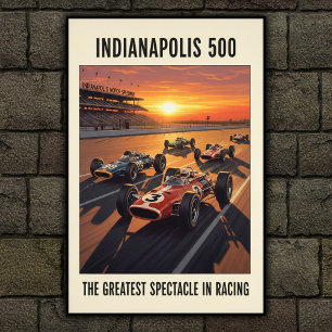 Indianapolis 500 Vintages Wall-Poster der 1960er J Poster