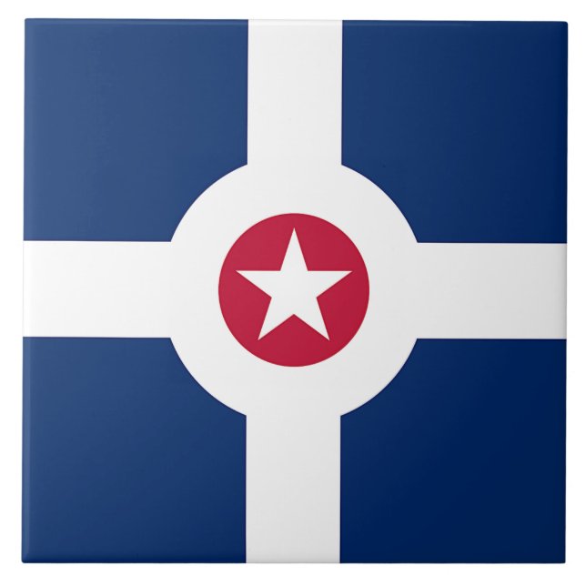 Indianapolis City Flag Tile Fliese (Vorderseite)