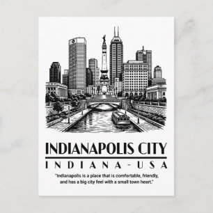 Indianapolis City Indiana USA Postkarte