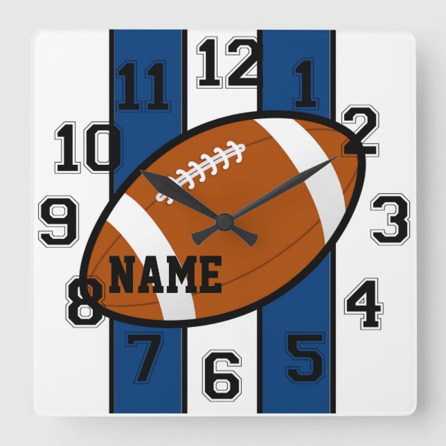 Indianapolis färbt Fußball-Wanduhr Quadratische Wanduhr (Vorderseite)