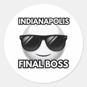 Indianapolis Final Boss Cool Emoji Aufkleber
