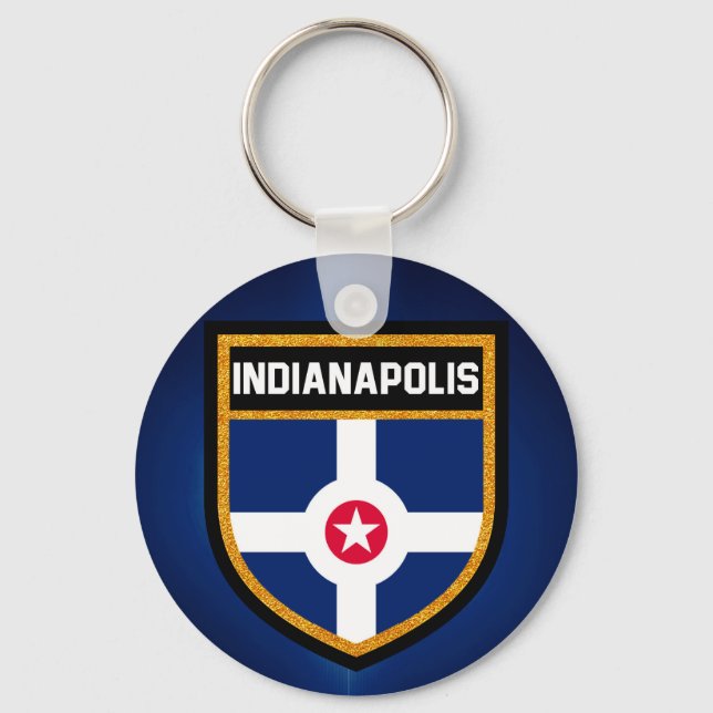 Indianapolis-Flagge Schlüsselanhänger (Vorderseite)