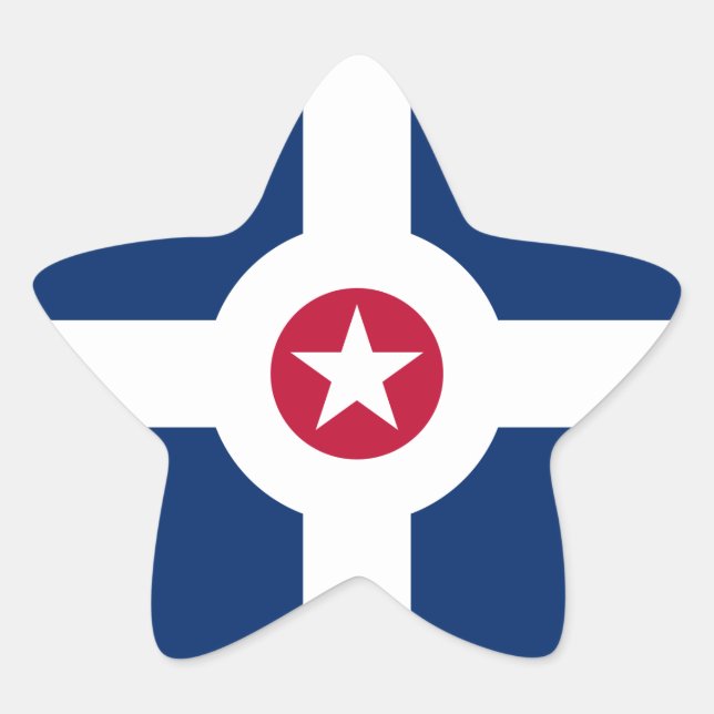 Indianapolis-Flagge Stern-Aufkleber (Vorderseite)