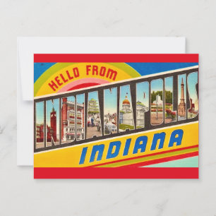 Indianapolis-Grußpostkarte Postkarte