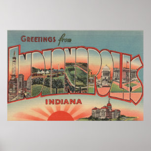 Indianapolis, Indiana - Große Buchstabenszenen 2 Poster