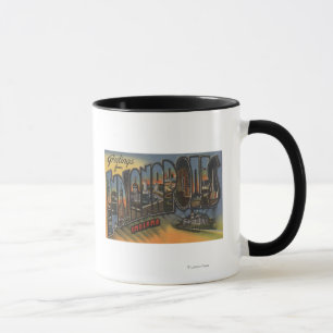 Indianapolis, Indiana - Große Buchstabenszenen Tasse