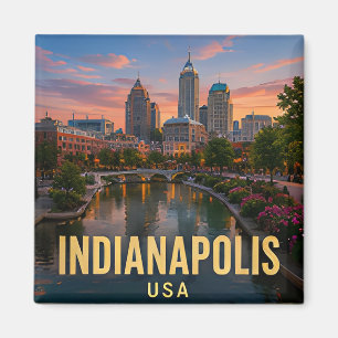 Indianapolis Indiana Kanal Reise Geschenk Magnet