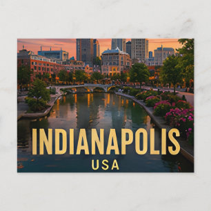 Indianapolis Indiana Kanal Reise Geschenk Postkarte