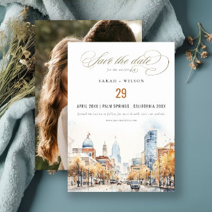 Indianapolis Indiana Landschaft Hochzeitsfoto Save The Date