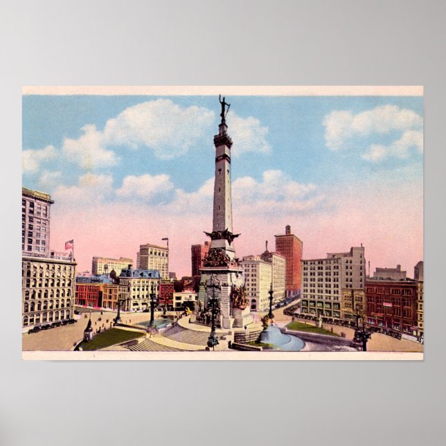 Indianapolis, Indiana Monument Circle Poster (Vorne)
