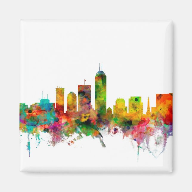 Indianapolis Indiana Skyline Magnet (Vorne)