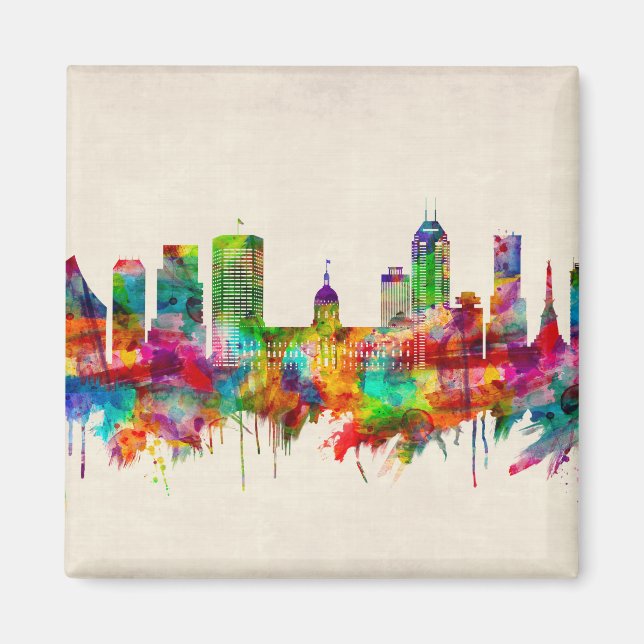 Indianapolis Indiana Skyline Magnet (Vorne)