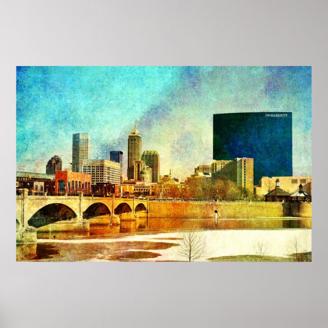 Indianapolis Indiana Skyline Poster (Vorne)
