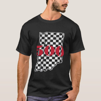 Indianapolis Indiana State 500 Rennwagen abgenutzt T-Shirt