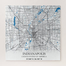 Indianapolis Indiana USA Travel City Map